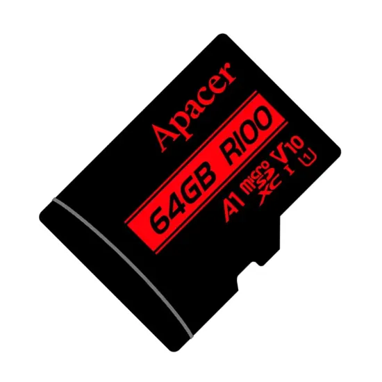 Apacer R100 64GB UHS-I Class 10 MicroSDXC Memory Card (AP64GMCSX10UB-RA)