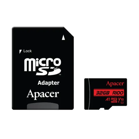 Apacer R100 32GB UHS-I Class 10 MicroSDHC Memory Card (AP32GMCSH10UB-R)