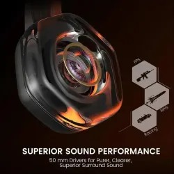 EKSA E1000 Black 7.1 Surround Sound Gaming Headset