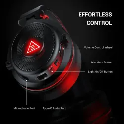 EKSA E900 Pro Black 7.1 Surround Sound Gaming Headset