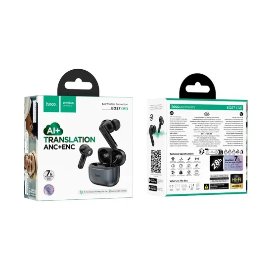 Hoco EQ27 Fun AI Translation Earbuds ANC+ENC