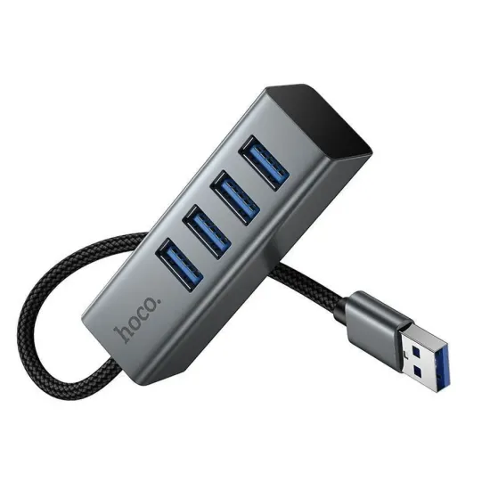 Hoco HB1B USB Type-A to 4 Port USB 3.0 Aluminum Alloy Hub