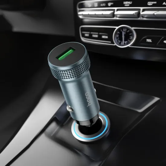 Hoco Z49A Level Single Port 18W Car Charger With Type-C Cable