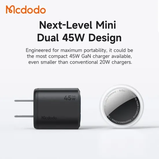 Mcdodo CH-102 45W Dual USB-C GaN Fast Charger