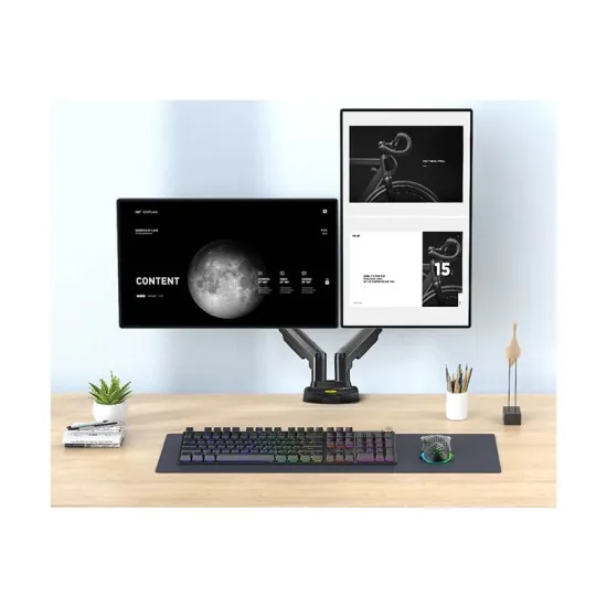 Micropack DM-02 17-27 inch Monitor Dual Arm Desk Mount Stand