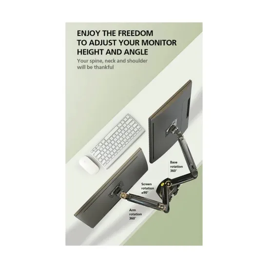 Micropack DM-02 17-27 inch Monitor Dual Arm Desk Mount Stand