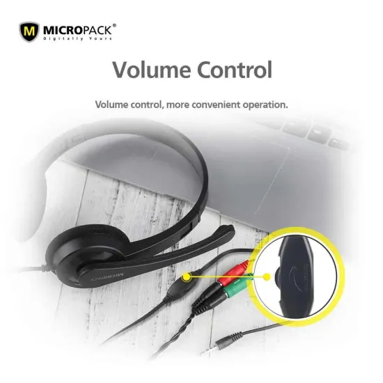 Micropack MHP-01 Black Wired Headphone