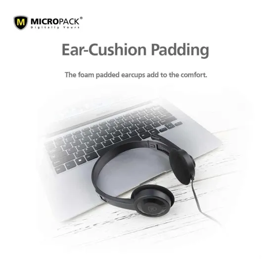 Micropack MHP-01 Black Wired Headphone