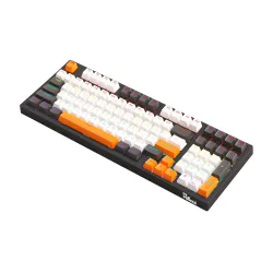 PC Power K98 RGB Hot Swappable Mechanical Keyboard (Keycap: Black & Grey + Orange)