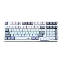 PC Power K98 RGB Hot Swappable Mechanical Keyboard (Keycap: White & Grey)