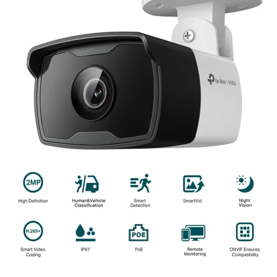 TP-Link VIGI C320I 2MP 4mm Lens IR Bullet IP Camera