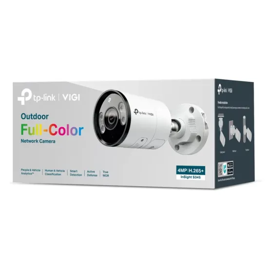 TP-Link VIGI InSight S345-4G 4MM 4MP Outdoor Full Color 4G Bullet Network Camera